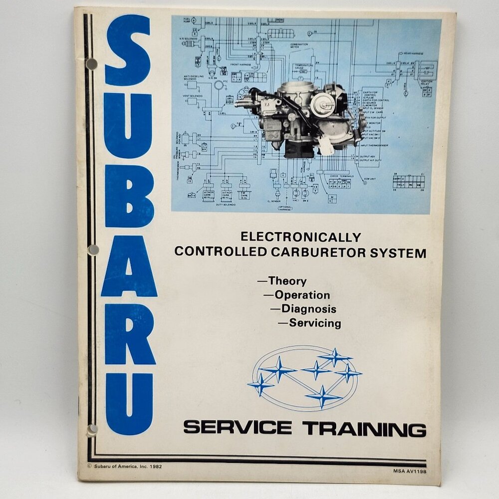 1982 Subaru Electronically Controlled Carburetor System Service Training Manual